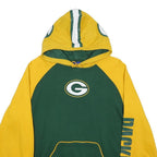 REEBOK Mens Green & Yellow Green Bay Packers Pullover Hoodie L Official