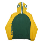 REEBOK Mens Green & Yellow Green Bay Packers Pullover Hoodie L Official