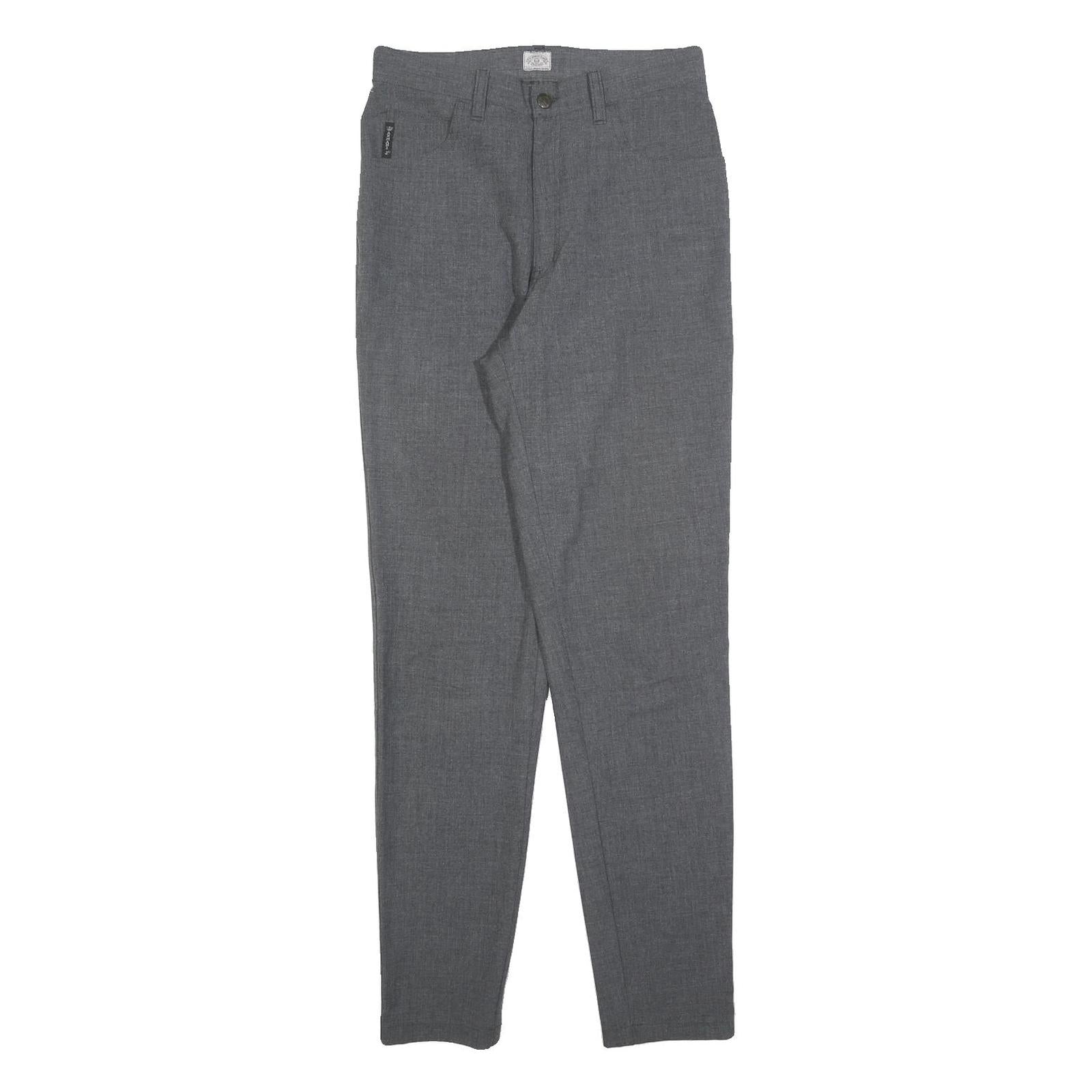 ARMANI JEANS Womens Slim Grey Slim Trousers W29 L32 Zip Closure Stylish