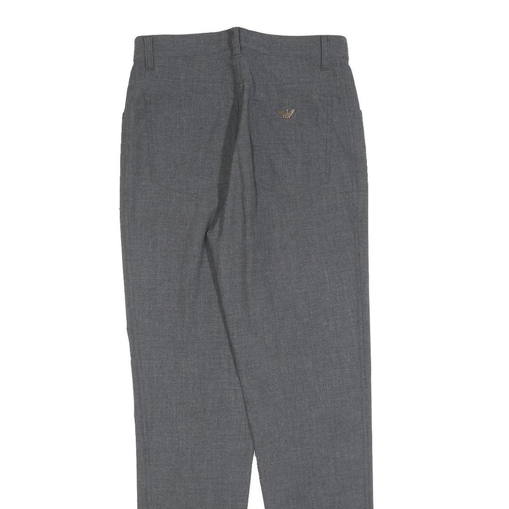 ARMANI JEANS Womens Slim Grey Slim Trousers W29 L32 Zip Closure Stylish