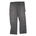 DICKIES Mens Jeans Black Regular Straight Denim Medium W36 L30 Workwear