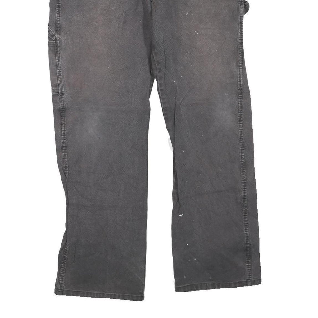 DICKIES Mens Jeans Black Regular Straight Denim Medium W36 L30 Workwear