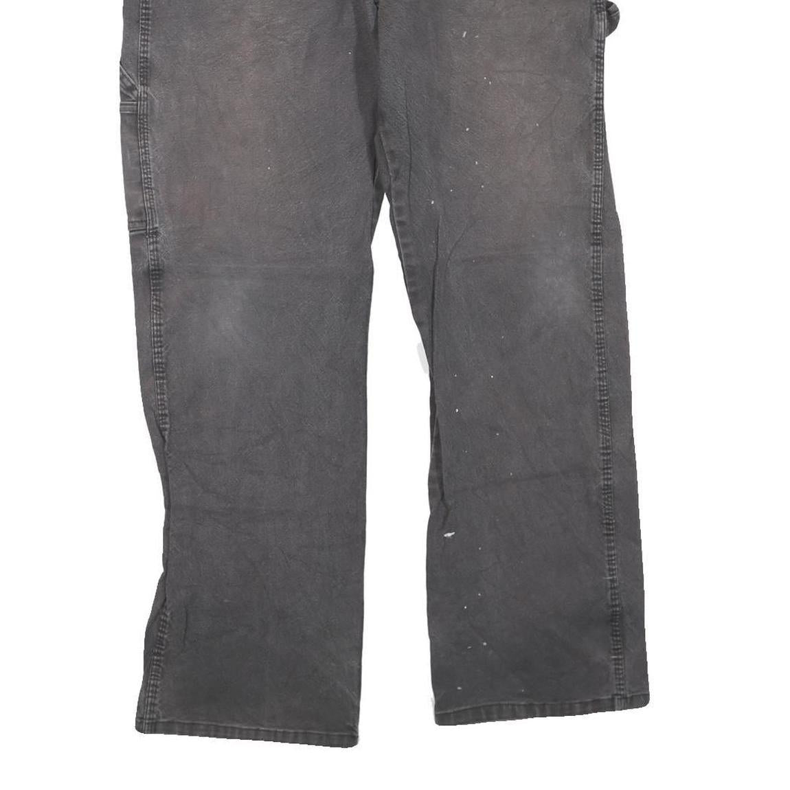 DICKIES Mens Jeans Black Regular Straight Denim Medium W36 L30 Workwear