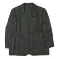 HENSEL AND MORTENSEN Womens Grey Wool Classic Jacket M Herringbone Check Pattern