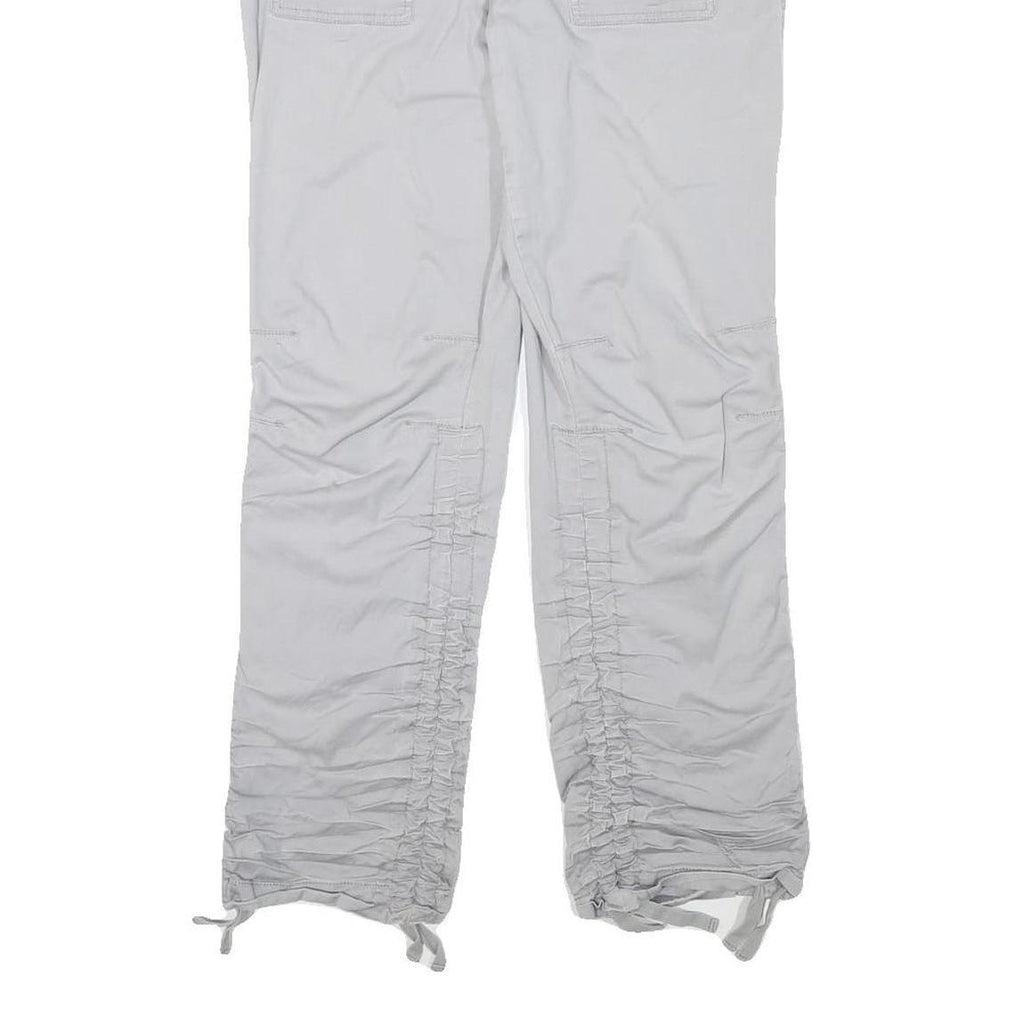 INC Womens White Cotton Blend Regular Leg Trousers W32 L28 Casual Zip Closure