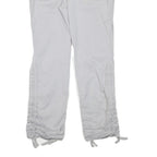 INC Womens White Cotton Blend Regular Leg Trousers W32 L28 Casual Zip Closure