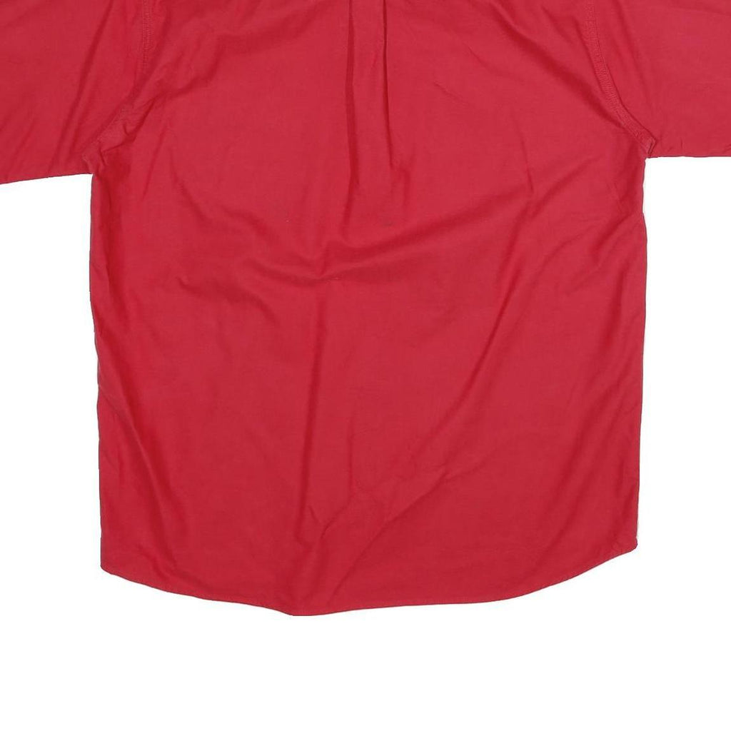 CINCH Mens Red Casual L Cotton Shirt Short Sleeve Button Pocket