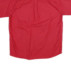 CINCH Mens Red Casual L Cotton Shirt Short Sleeve Button Pocket