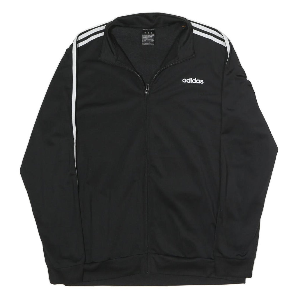 ADIDAS Mens Black White Classic Jacket XL Polyester Blend Zip Sportswear