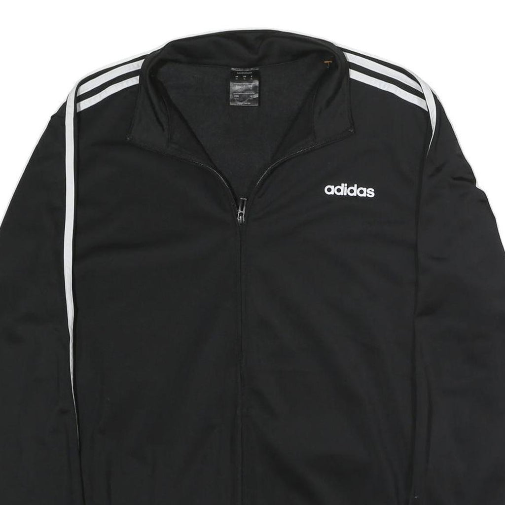 ADIDAS Mens Black White Classic Jacket XL Polyester Blend Zip Sportswear