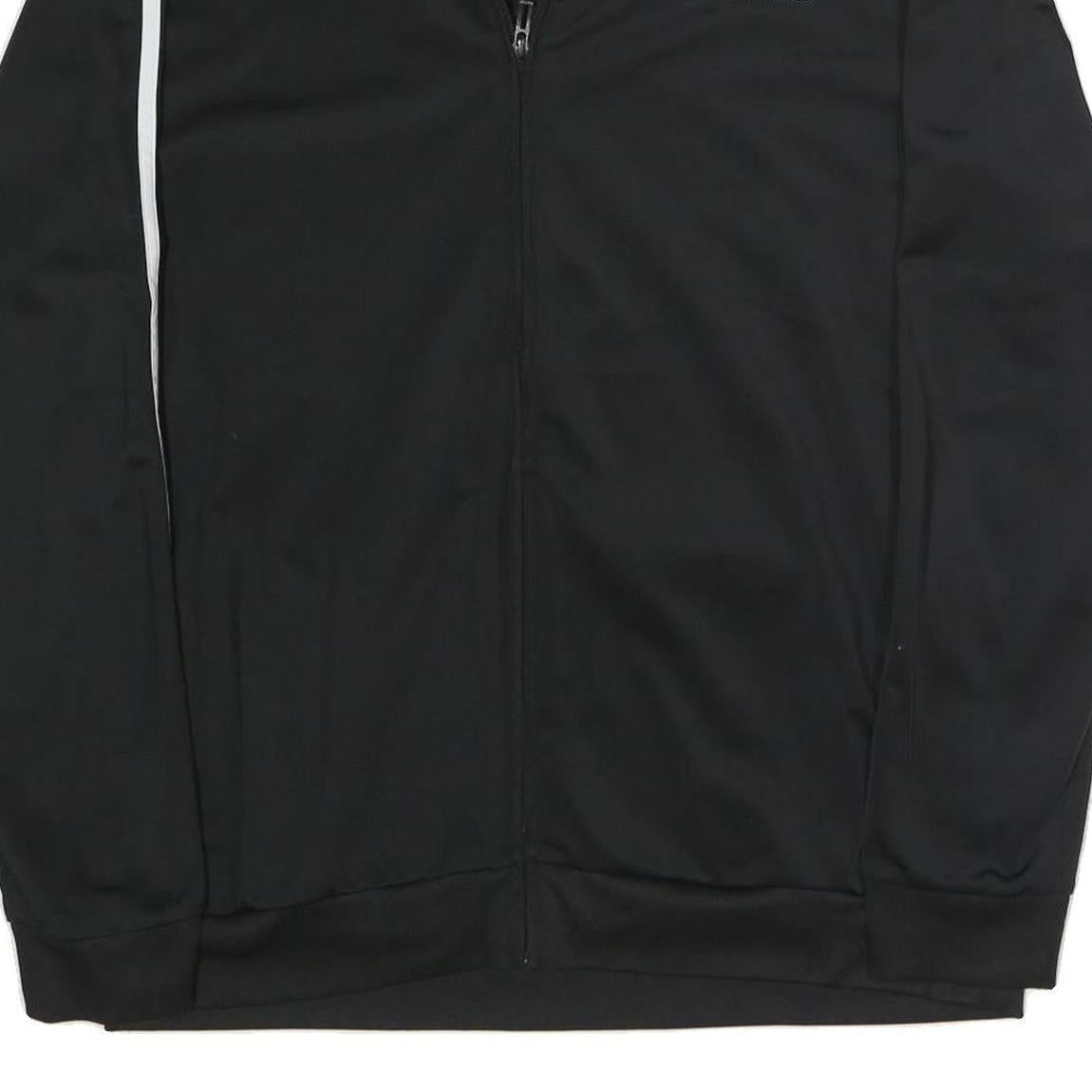 ADIDAS Mens Black White Classic Jacket XL Polyester Blend Zip Sportswear