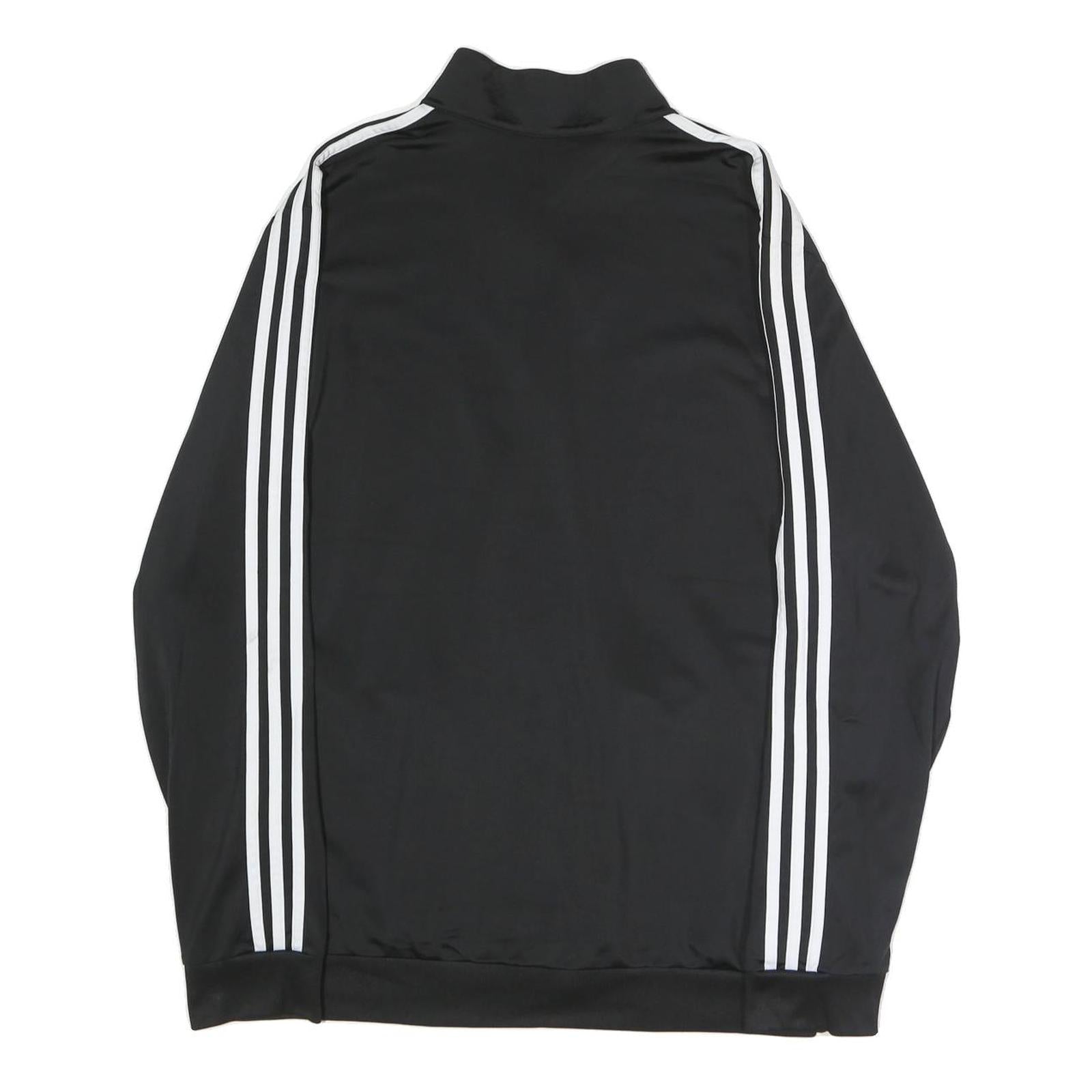 ADIDAS Mens Black White Classic Jacket XL Polyester Blend Zip Sportswear