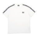 EA7 EMPORIO ARMANI Mens White Black Logo Tape Crew Neck Short Sleeve M Casual