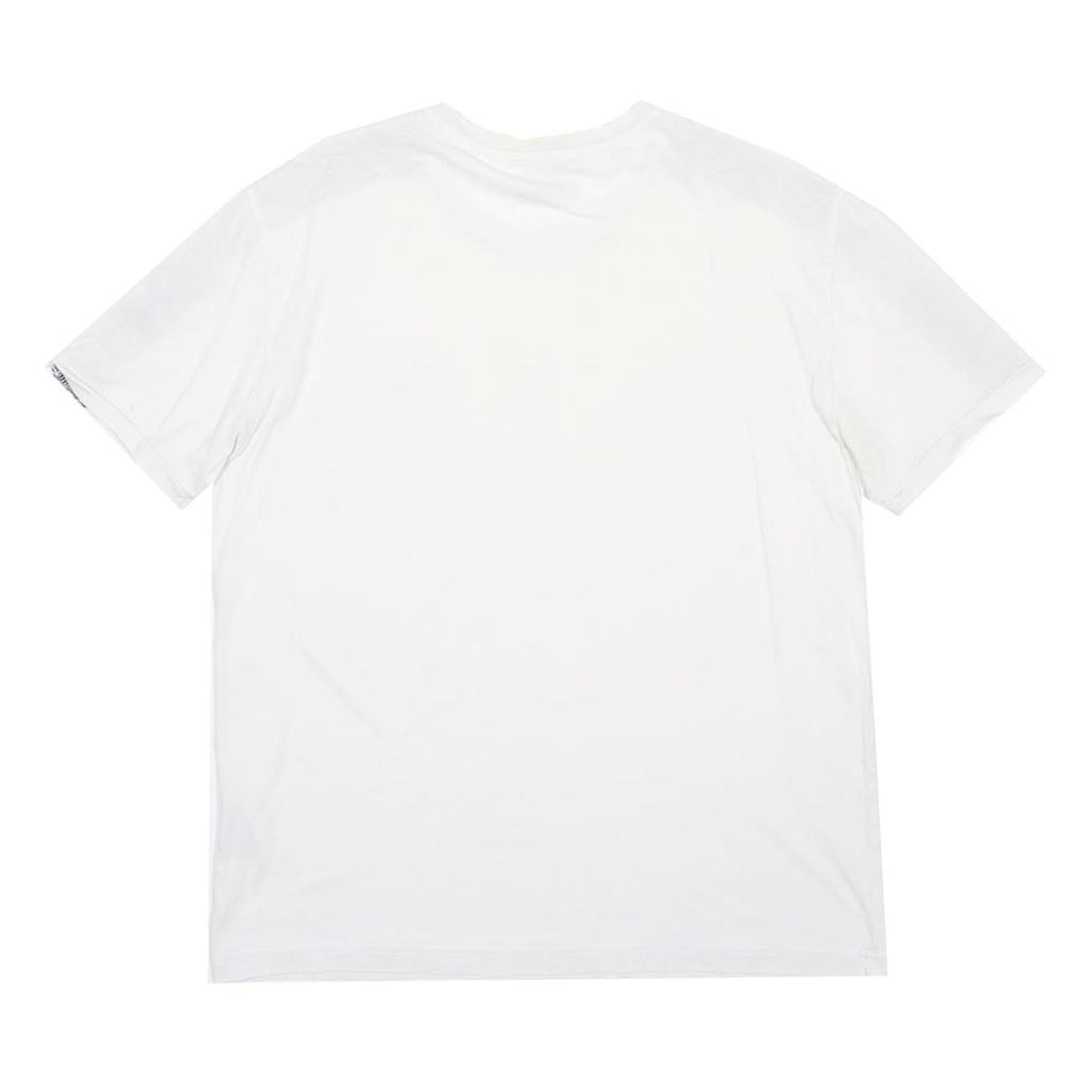 EA7 EMPORIO ARMANI Mens White Black Logo Tape Crew Neck Short Sleeve M Casual