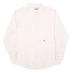 STAN Mens Cream Shirt L Cotton Blend Classic Button Collar Elegant Fit