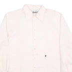 STAN Mens Cream Shirt L Cotton Blend Classic Button Collar Elegant Fit