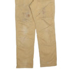 CARHARTT Mens Relaxed Beige Cotton Blend Zip Trousers W31 L32 Workwear Casual