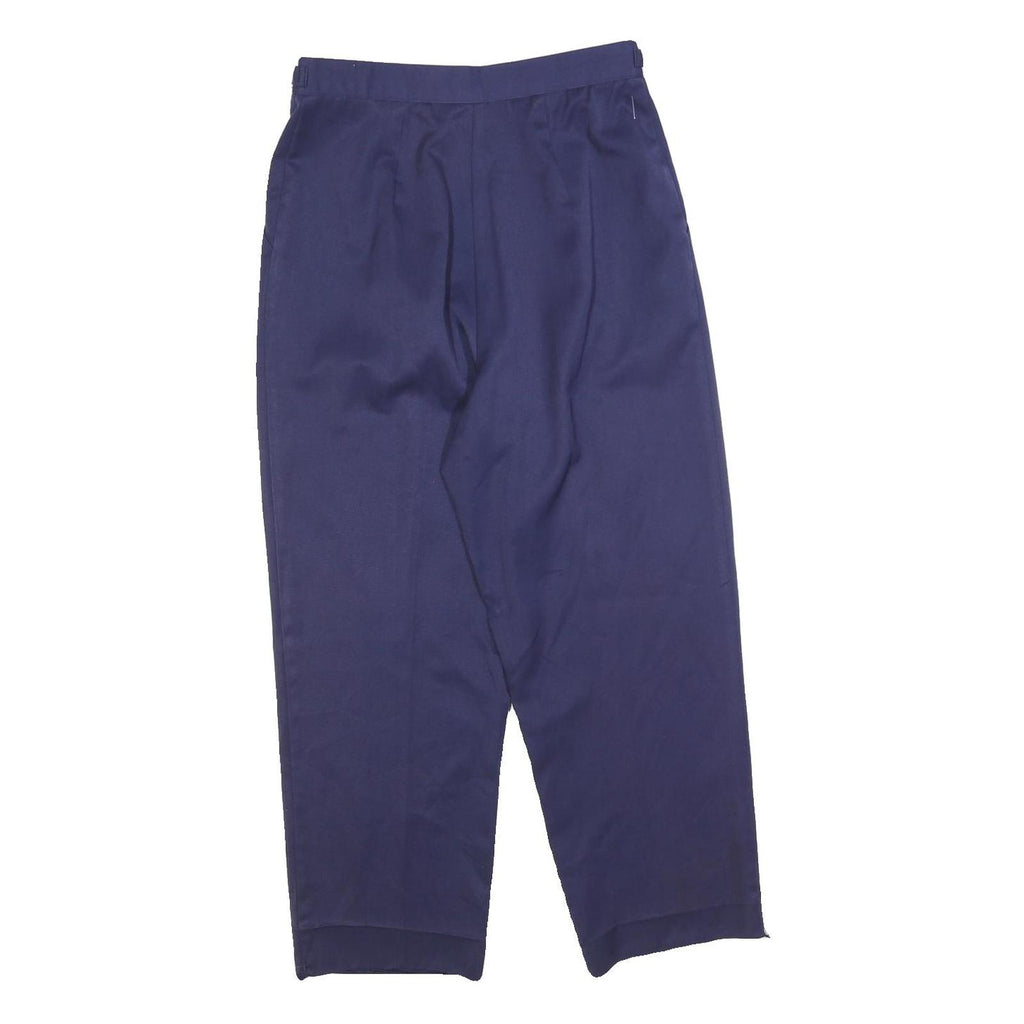 COUNTERPARTS Womens Regular Fit Blue Polyester Blend Trousers W30 L26 Zip