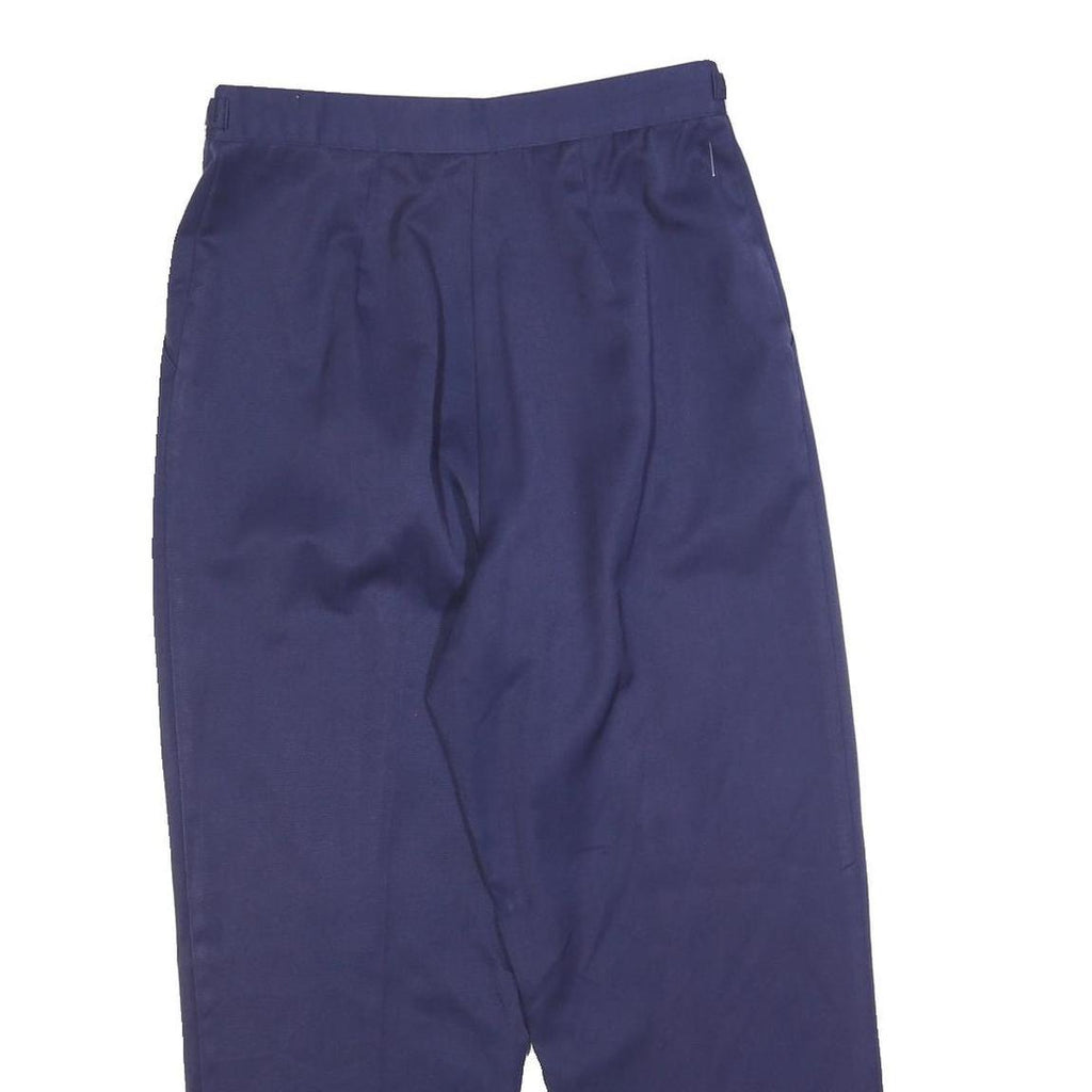 COUNTERPARTS Womens Regular Fit Blue Polyester Blend Trousers W30 L26 Zip