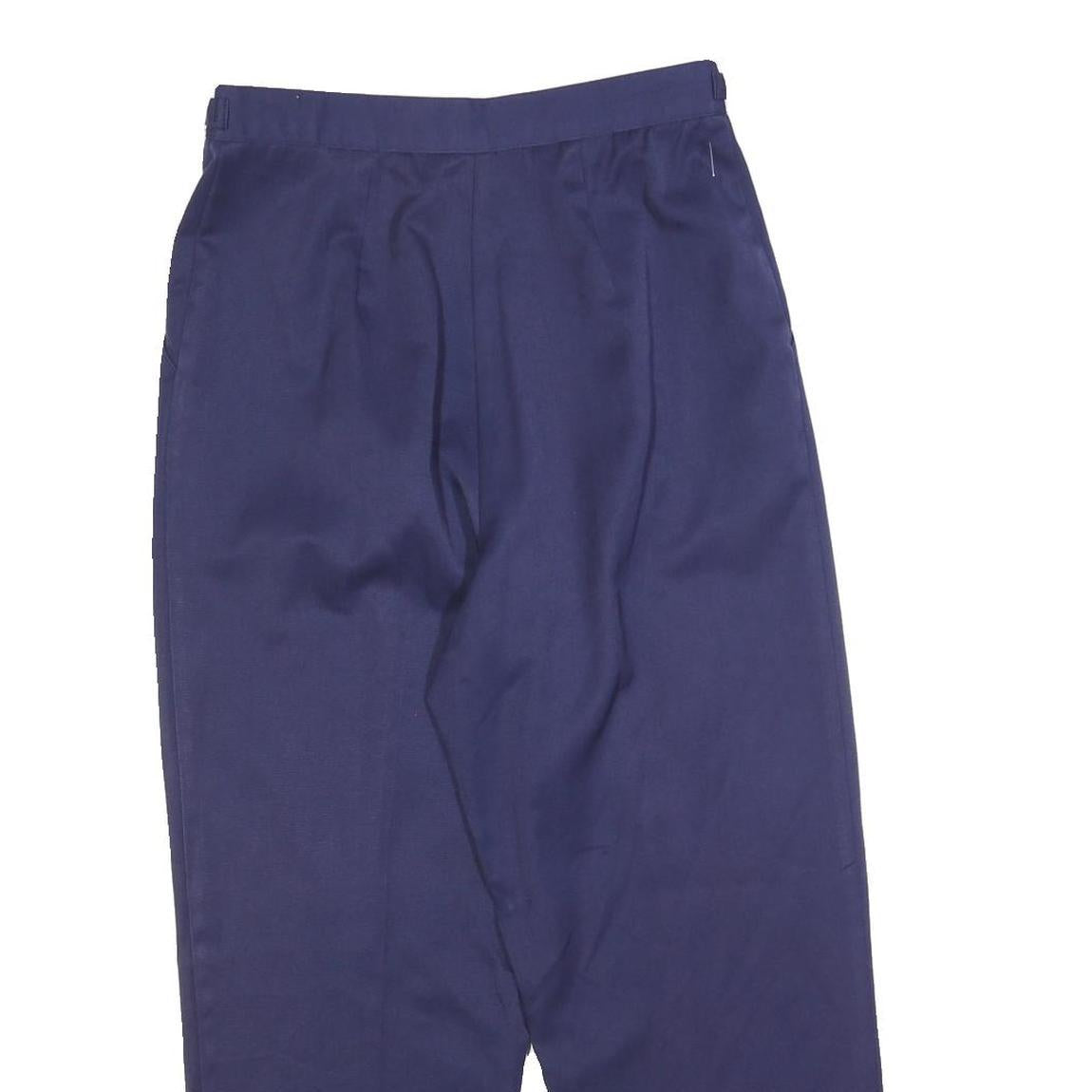 COUNTERPARTS Womens Regular Fit Blue Polyester Blend Trousers W30 L26 Zip