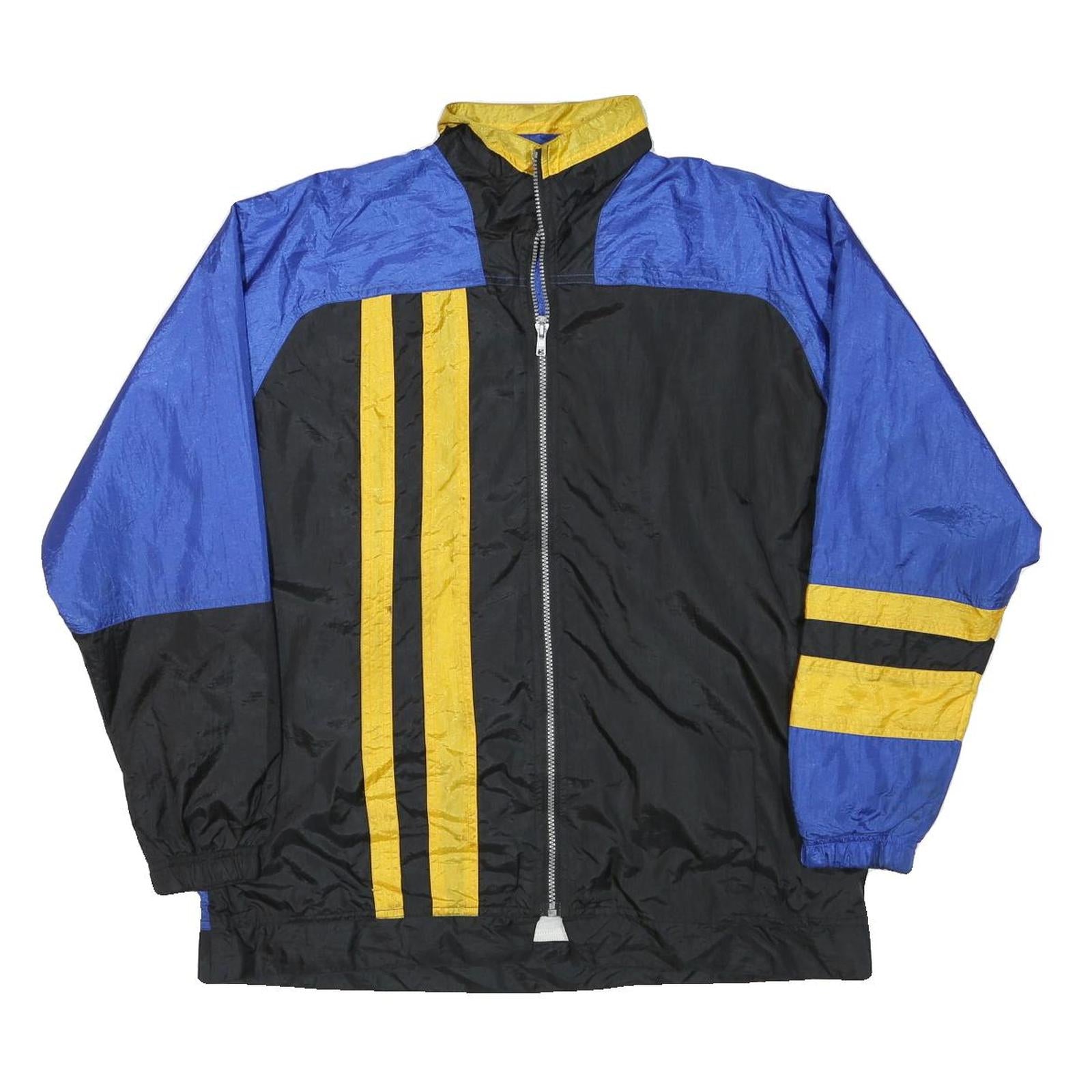 MAX ACTIVE Mens Black & Blue Zip Jacket XL Polyester Blend Colourblock Casual