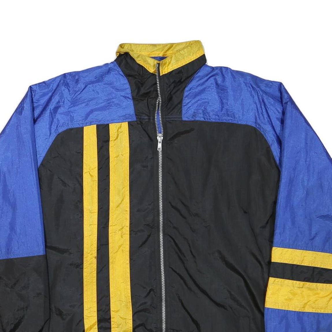 MAX ACTIVE Mens Black & Blue Zip Jacket XL Polyester Blend Colourblock Casual