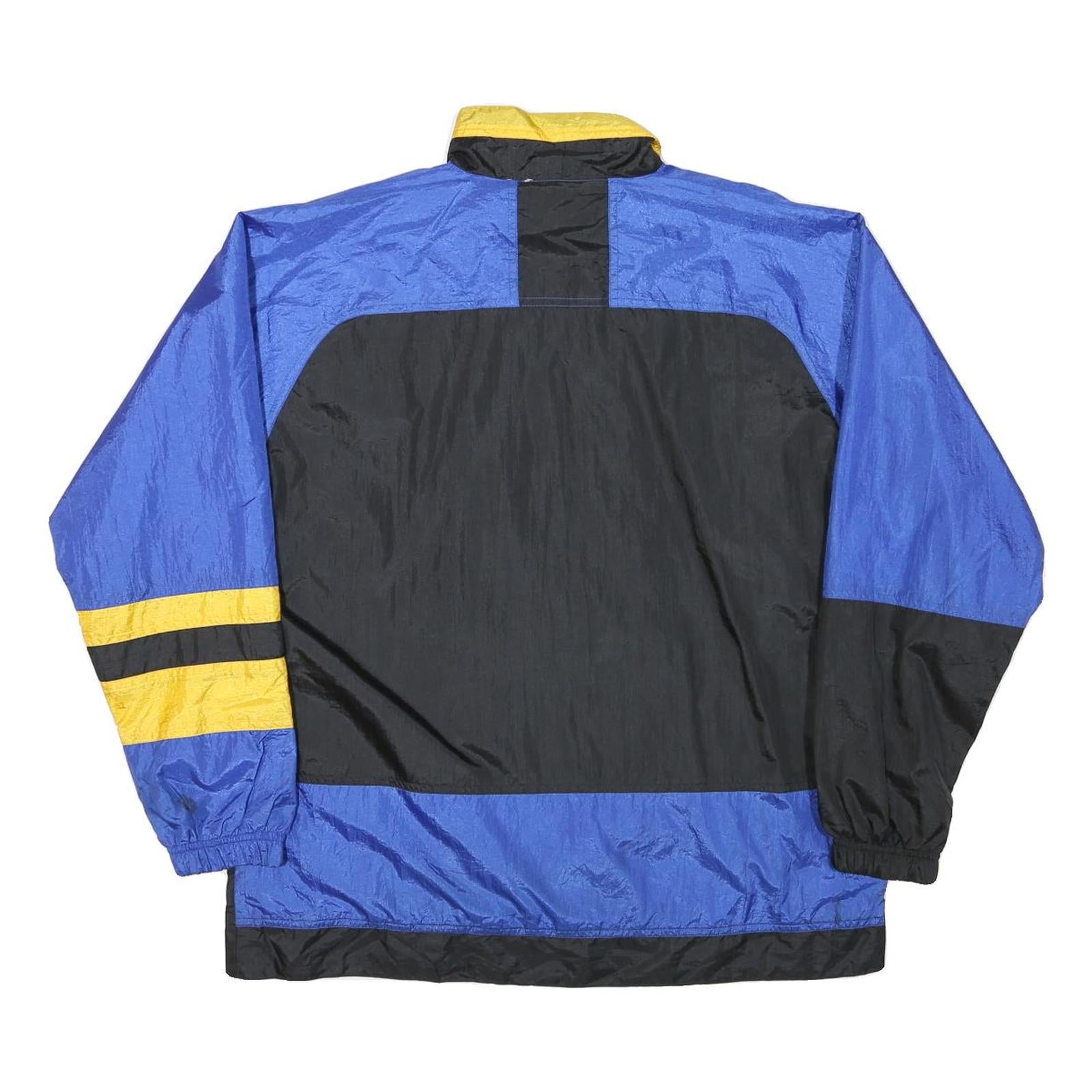 MAX ACTIVE Mens Black & Blue Zip Jacket XL Polyester Blend Colourblock Casual