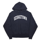 CHAMPION REVERSE WEAVE Mens Navy Georgetown Pullover Hoodie M Cotton