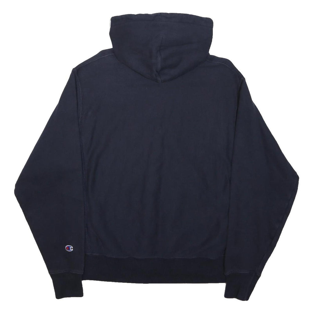 CHAMPION REVERSE WEAVE Mens Navy Georgetown Pullover Hoodie M Cotton