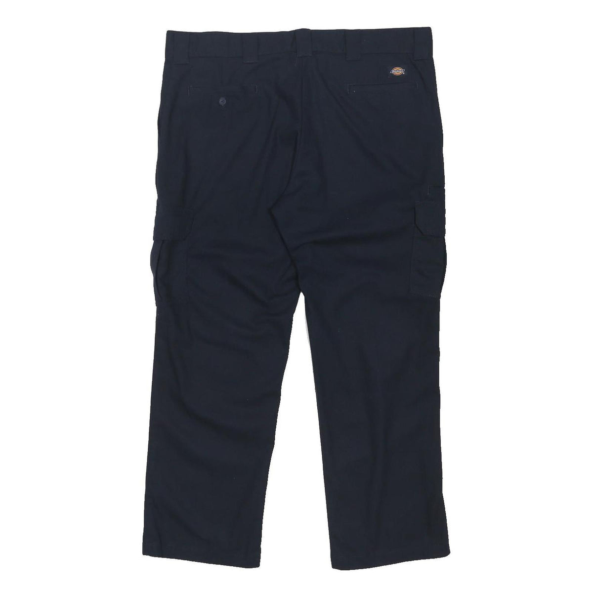 DICKIES Mens Cotton Blend Navy Regular Straight Trousers W42 L30 Workwear