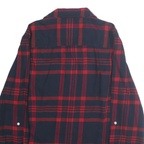 TOMMY HILFIGER Womens Navy & Red Check Shirt L Cotton Long Sleeve Button Up