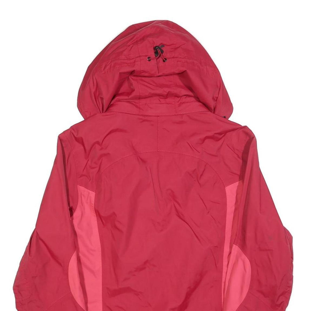 JACK WOLFSKIN Womens Red & Pink Outdoor Jacket UK 10 Polyester Blend Zip Hooded