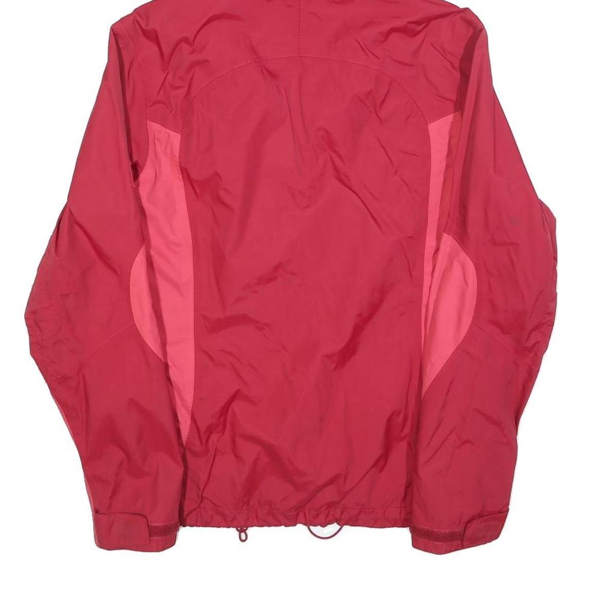 JACK WOLFSKIN Womens Red & Pink Outdoor Jacket UK 10 Polyester Blend Zip Hooded