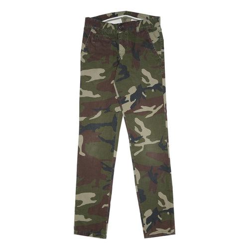 CARHARTT Mens Cotton Camouflage Slim Tapered Trousers W28 L32 Casual Outdoor