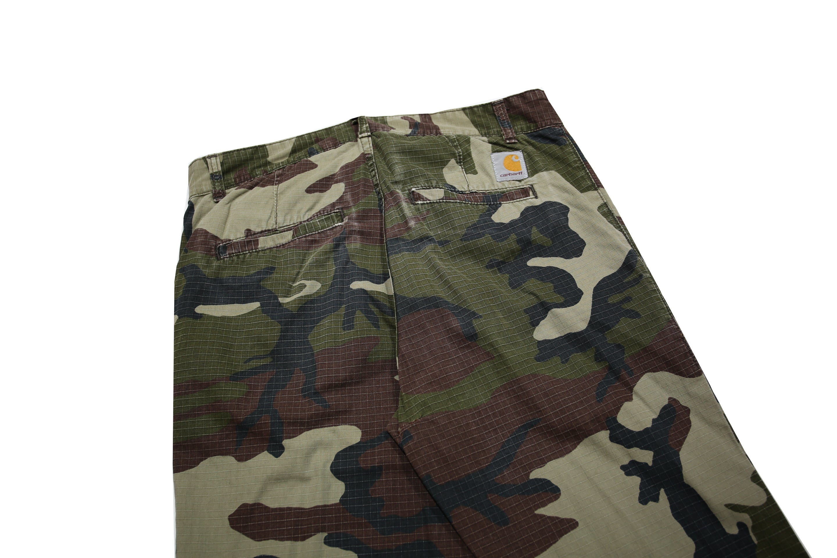 CARHARTT Mens Cotton Camouflage Slim Tapered Trousers W28 L32 Casual Outdoor