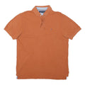 TOMMY HILFIGER Mens Orange Short Sleeve Plain M Cotton Blend Polo Shirt Classic