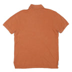 TOMMY HILFIGER Mens Orange Short Sleeve Plain M Cotton Blend Polo Shirt Classic