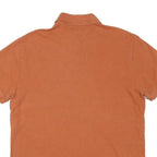TOMMY HILFIGER Mens Orange Short Sleeve Plain M Cotton Blend Polo Shirt Classic