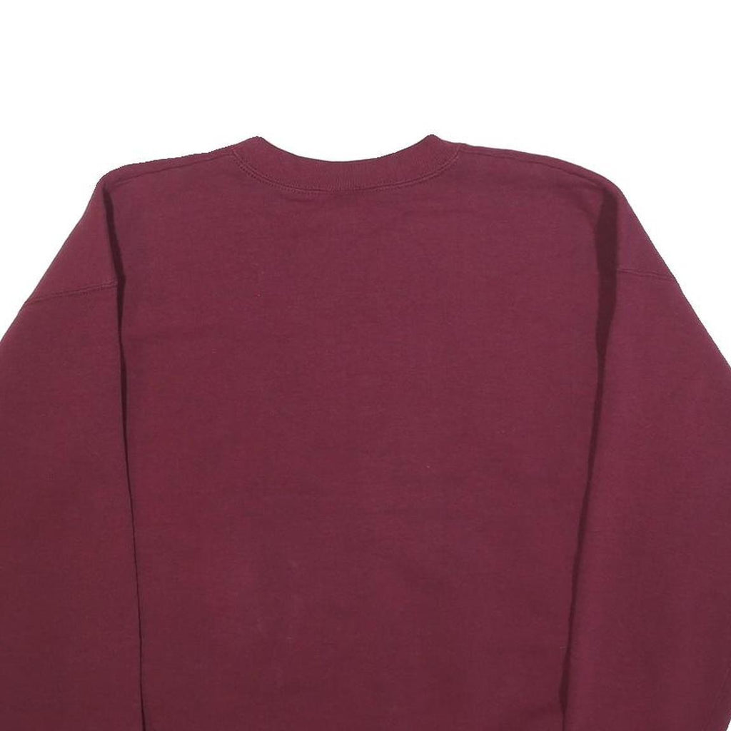 LEE Womens Maroon Paisley WBC Angels Crew Neck L Sweatshirt Pullover Cotton