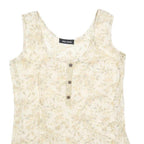 SISSEL EDELBO Womens Cream Floral Printed Silk Sleeveless Scoop Neck Top S