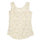 SISSEL EDELBO Womens Cream Floral Printed Silk Sleeveless Scoop Neck Top S