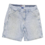 URBAN STAR Mens Light Blue Casual Cotton Blend Shorts 2XL W36 Relaxed Fit