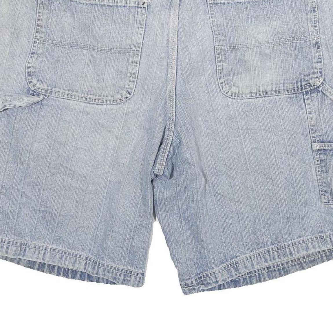 URBAN STAR Mens Light Blue Casual Cotton Blend Shorts 2XL W36 Relaxed Fit