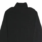 NAUTICA Mens Black Pullover XL Button Neck Cotton Sweatshirt Casual Wear
