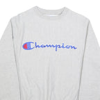 CHAMPION REVERSE WEAVE Mens Grey Crew Neck XS Cotton Blend Sweatshirt Logo