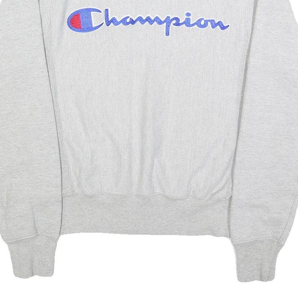 CHAMPION REVERSE WEAVE Mens Grey Crew Neck XS Cotton Blend Sweatshirt Logo