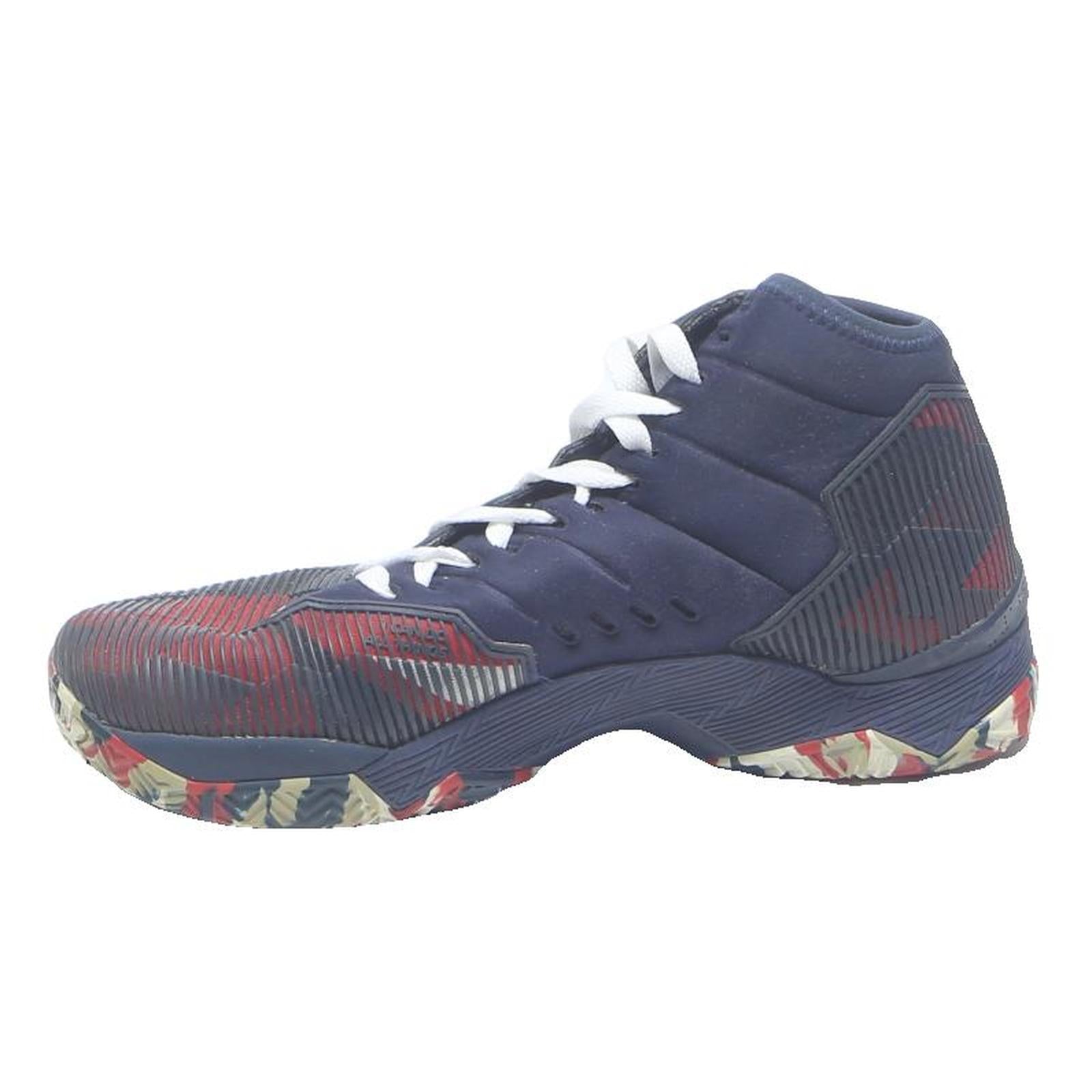 UNDER ARMOUR Curry 1 Mens Navy Blue & Red Synthetic UK 8 Basketball Sneakers