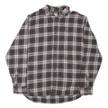 JACHS Mens Black & White Plaid Cotton Blend Shirt L Casual Long Sleeve Button