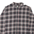 JACHS Mens Black & White Plaid Cotton Blend Shirt L Casual Long Sleeve Button