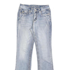 CARELLI Womens Jeans Blue Cotton Blend Regular Straight Light W26 L31 Stylish